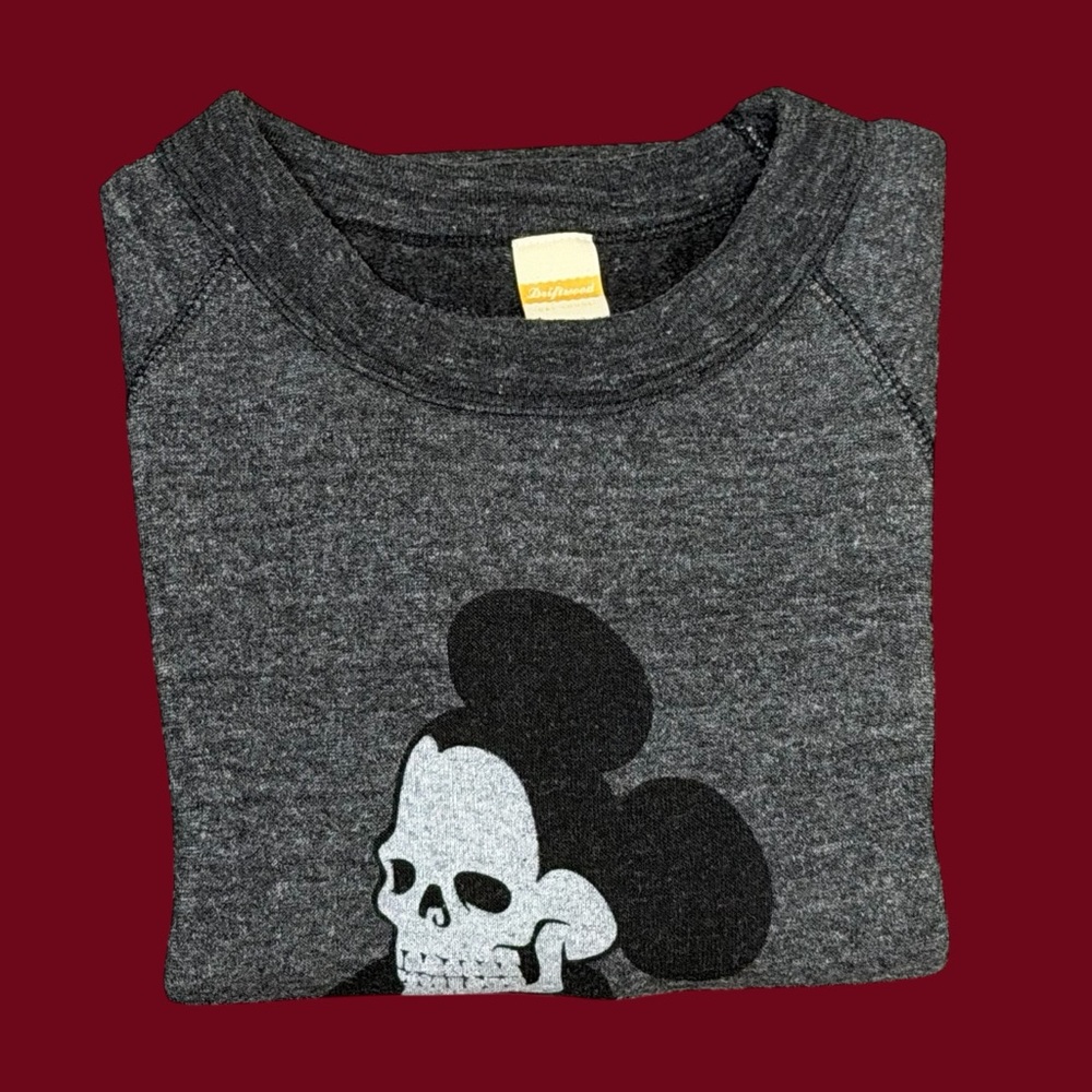 Vintage Death Mickey Custom Printed Sweatshirt Gray